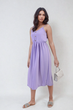 Load image into Gallery viewer, Button Front Strappy Midi Dress
