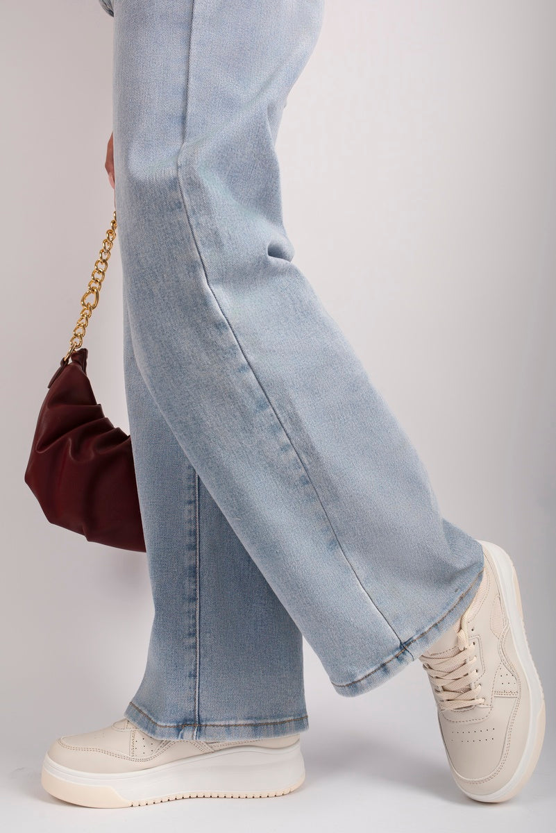 Faux Leather Chunky Platform Trainers