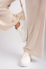 Load image into Gallery viewer, Faux Leather Chunky Platform Trainers

