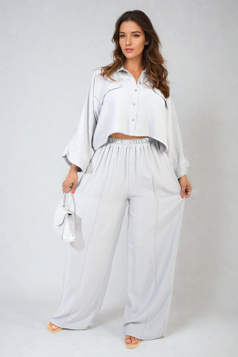 Oversize Top & Wide Leg Trouser Co-ord Set