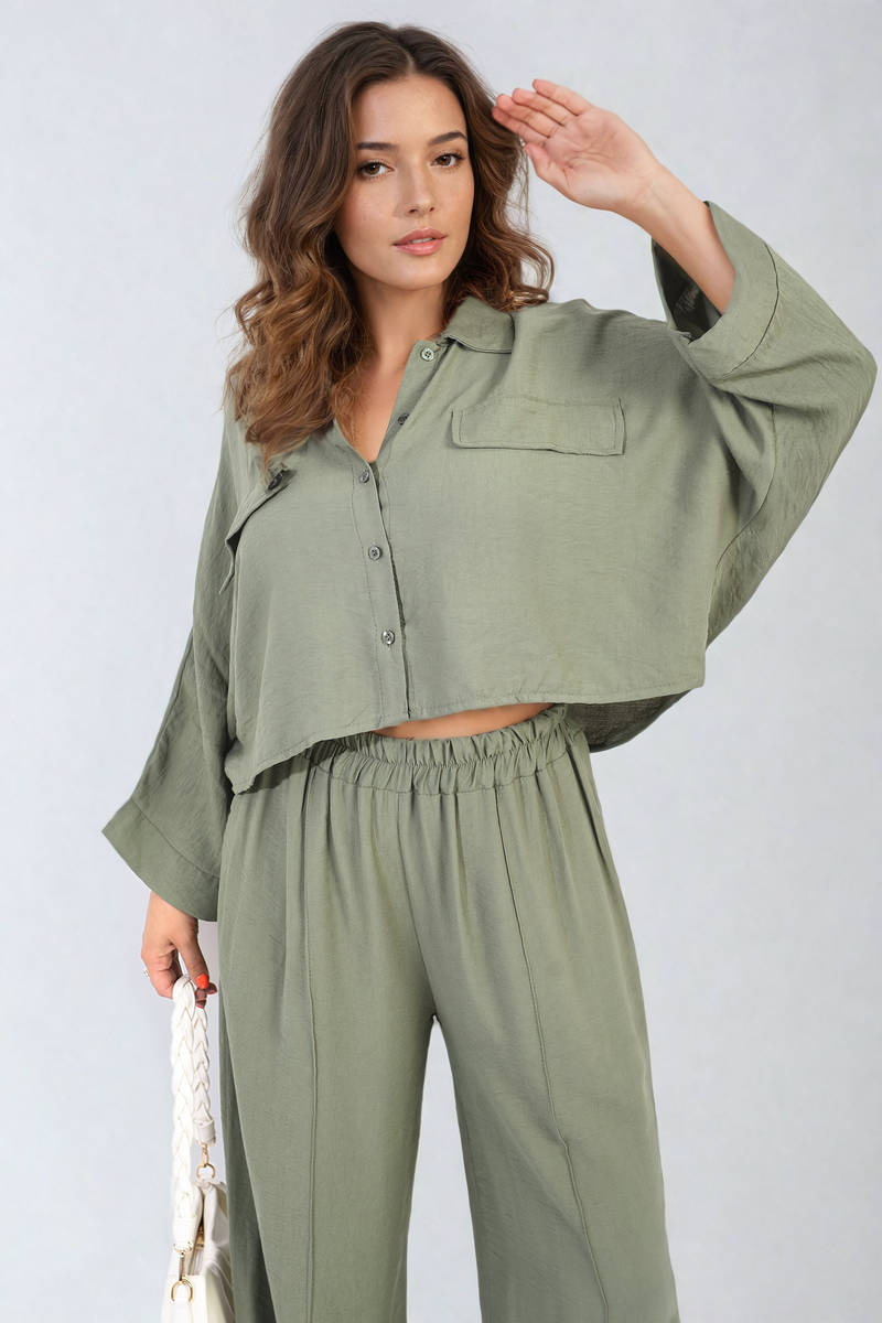 Oversize Top & Wide Leg Trouser Co-ord Set