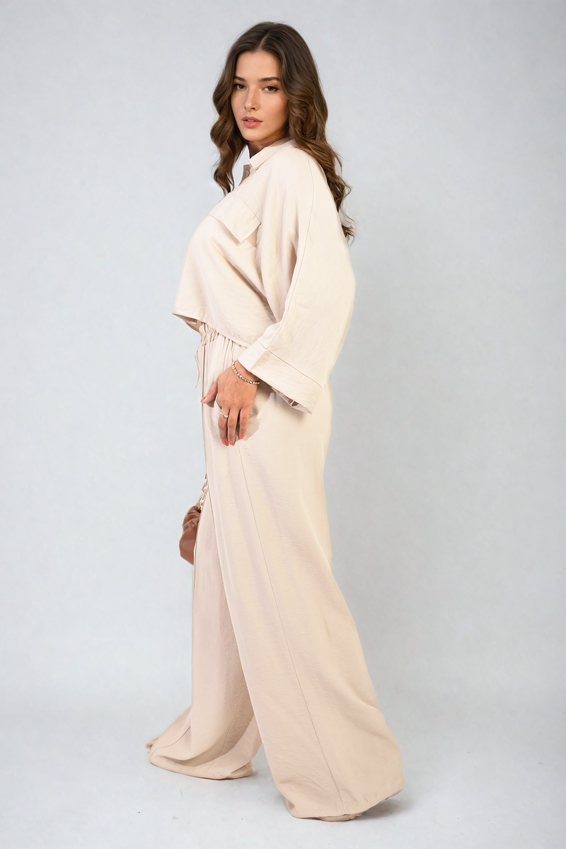 Oversize Top & Wide Leg Trouser Co-ord Set