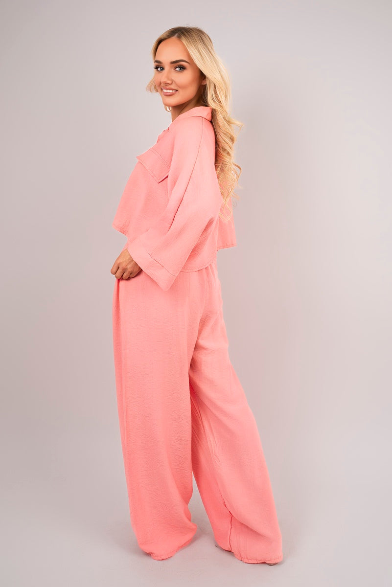 Oversize Top & Wide Leg Trouser Co-ord Set