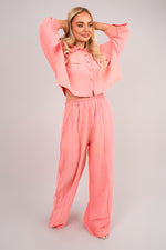 Load image into Gallery viewer, Oversize Top &amp; Wide Leg Trouser Co-ord Set
