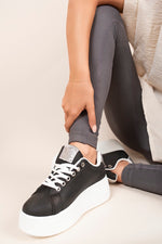 Load image into Gallery viewer, Chunky Glitter Detail Trainers with Bee Charm
