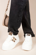 Load image into Gallery viewer, Chunky Glitter Detail Trainers with Bee Charm
