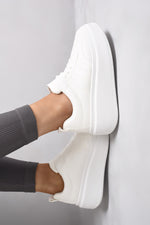Load image into Gallery viewer, Chunky Lace Up Trainers with Contrast Stripe
