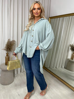 Load image into Gallery viewer, Oversized Collared Button Down Top
