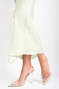Studded Pointed Slingback Heels