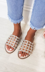 Load image into Gallery viewer, Studded Caged Open Toe Sandals
