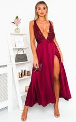Load image into Gallery viewer, Backless Sequin Midi Dress
