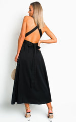 Load image into Gallery viewer, Backless Sequin Midi Dress
