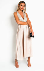 Load image into Gallery viewer, Backless Sequin Midi Dress

