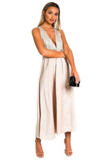 Load image into Gallery viewer, Backless Sequin Midi Dress
