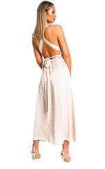 Load image into Gallery viewer, Backless Sequin Midi Dress
