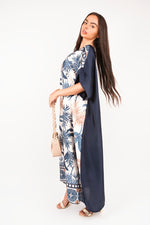 Load image into Gallery viewer, Oversized Batwing Maxi Dress with Tropical Print

