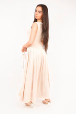 Load image into Gallery viewer, Short Sleeve Pleated Relaxed Maxi Dress
