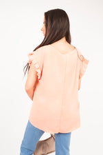 Load image into Gallery viewer, Ruffle Trim Sleeve Top
