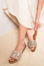 Load image into Gallery viewer, Diamante Cut Out Slip-On Sandals
