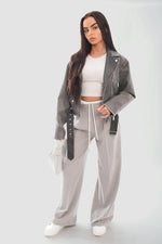 Load image into Gallery viewer, Double Waist Band Drawstring Wide Leg Trousers
