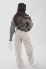 Load image into Gallery viewer, Double Waist Band Drawstring Wide Leg Trousers
