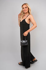 Load image into Gallery viewer, Scoop Neck Wide Leg Sleeveless Jumpsuit with Strap Detail

