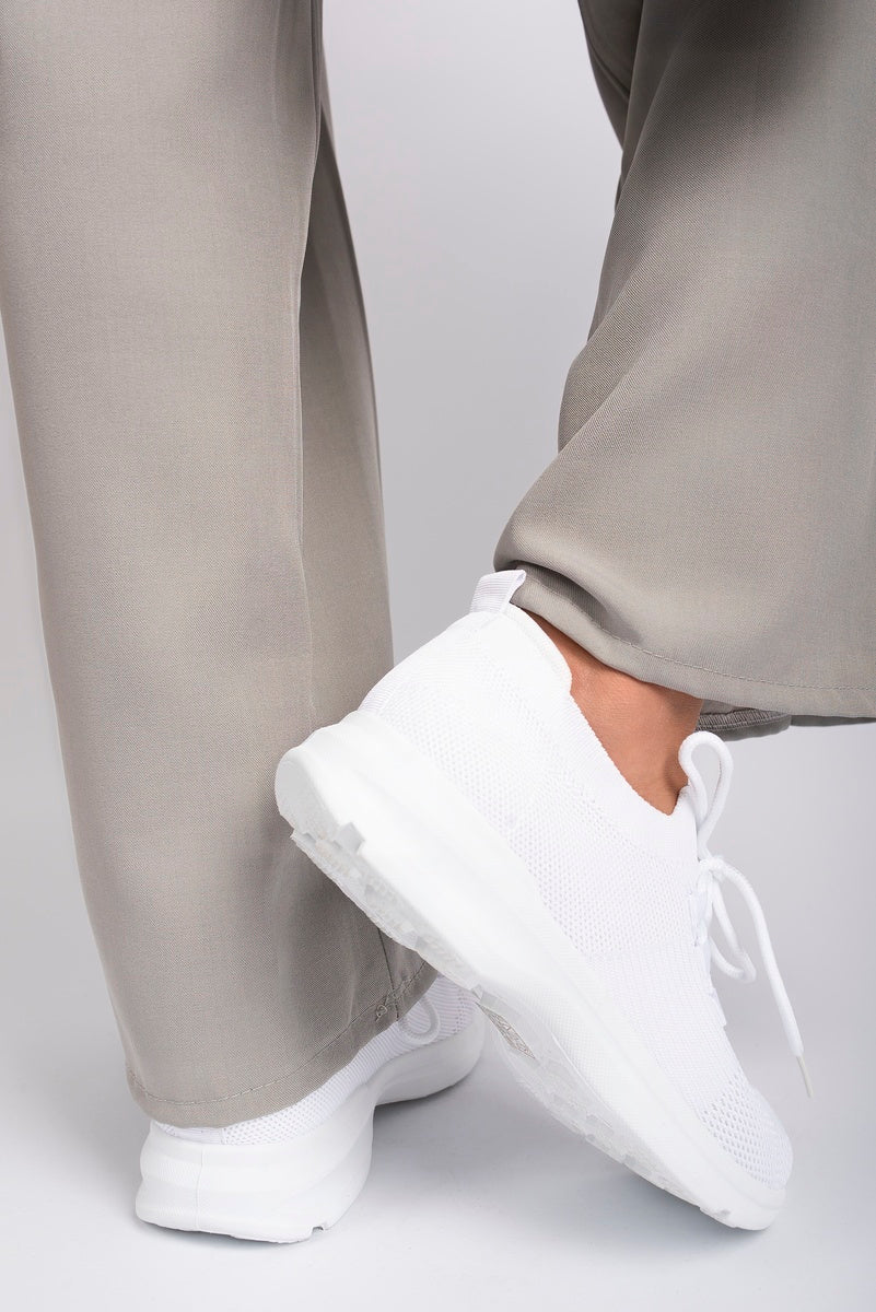 Knit Sock Lace-Up Lightweight Trainers