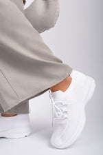 Load image into Gallery viewer, Knit Sock Lace-Up Lightweight Trainers
