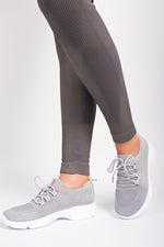 Load image into Gallery viewer, Knit Sock Lace-Up Lightweight Trainers
