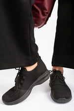 Load image into Gallery viewer, Knit Sock Lace-Up Lightweight Trainers
