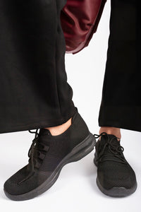 Knit Sock Lace-Up Lightweight Trainers