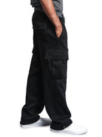 Load image into Gallery viewer, Men&#39;s White Multi-pocket Loose Fit Cargo Pants
