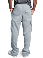 Load image into Gallery viewer, Men&#39;s White Multi-pocket Loose Fit Cargo Pants
