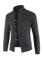 Load image into Gallery viewer, Black Men&#39;s Thickened Sweater Jacket
