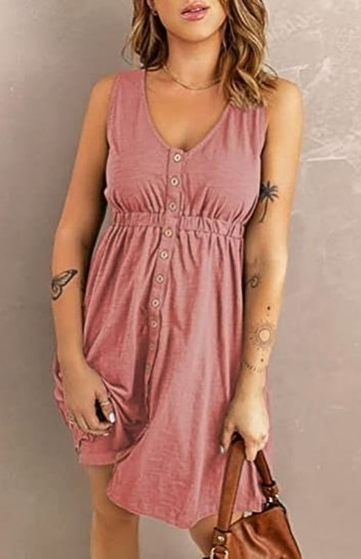 Light Pink Elasticated Waist Dress