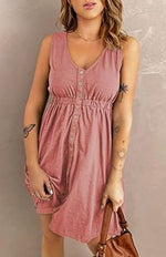 Load image into Gallery viewer, Light Pink Elasticated Waist Dress
