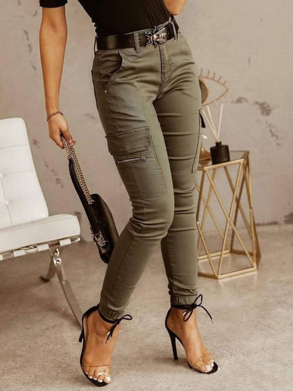 Green Ankle Cargo Pants