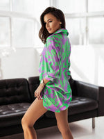 Load image into Gallery viewer, Green Bright Printed Top &amp; Short Set
