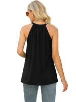 Load image into Gallery viewer, Lace Panel Sleeveless Tank Top
