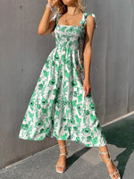 Load image into Gallery viewer, Green Slim Sleeveless Long Dress
