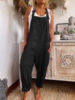 Load image into Gallery viewer, Cotton Adjustable Straps Jumpsuit
