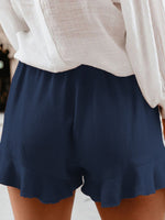 Load image into Gallery viewer, Navy Woven High Waist Shorts
