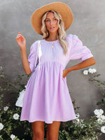 Load image into Gallery viewer, Petite Puff Sleeve Mini Dress
