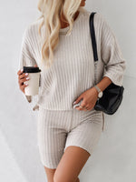 Load image into Gallery viewer, Light Grey Fashionable Mid Sleeve Suit
