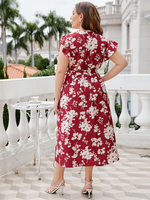 Load image into Gallery viewer, Curve V-Neck Belted Dress
