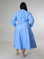 Load image into Gallery viewer, Curve Long Sleeve Shirt Dress
