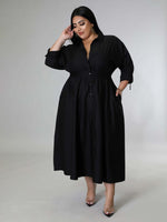 Load image into Gallery viewer, Curve Long Sleeve Shirt Dress
