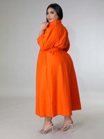 Load image into Gallery viewer, Curve Long Sleeve Shirt Dress
