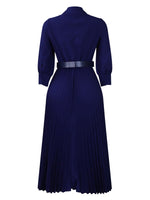Load image into Gallery viewer, Curve V-Neck Pleated Dress
