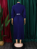 Load image into Gallery viewer, Curve V-Neck Pleated Dress
